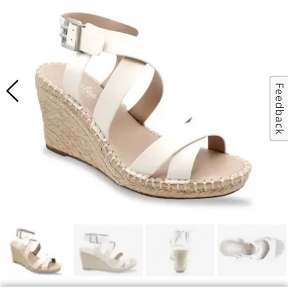 ✨EUC✨ white espadrille wedge sandal - Picture 6 of 10